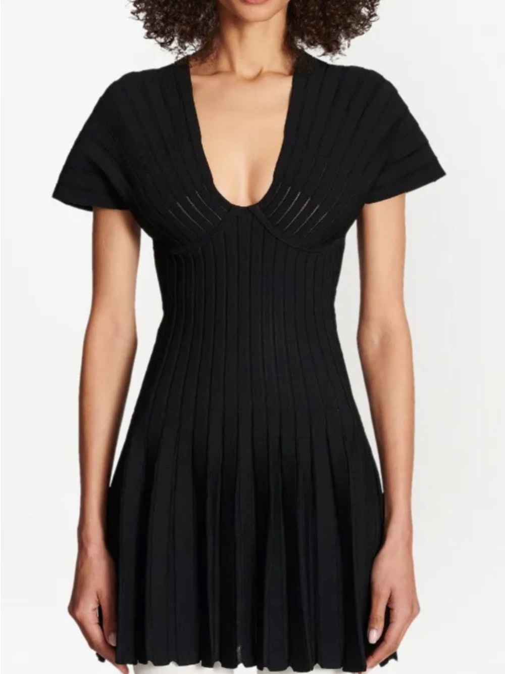 $3500 Black Balmain Mini Dress